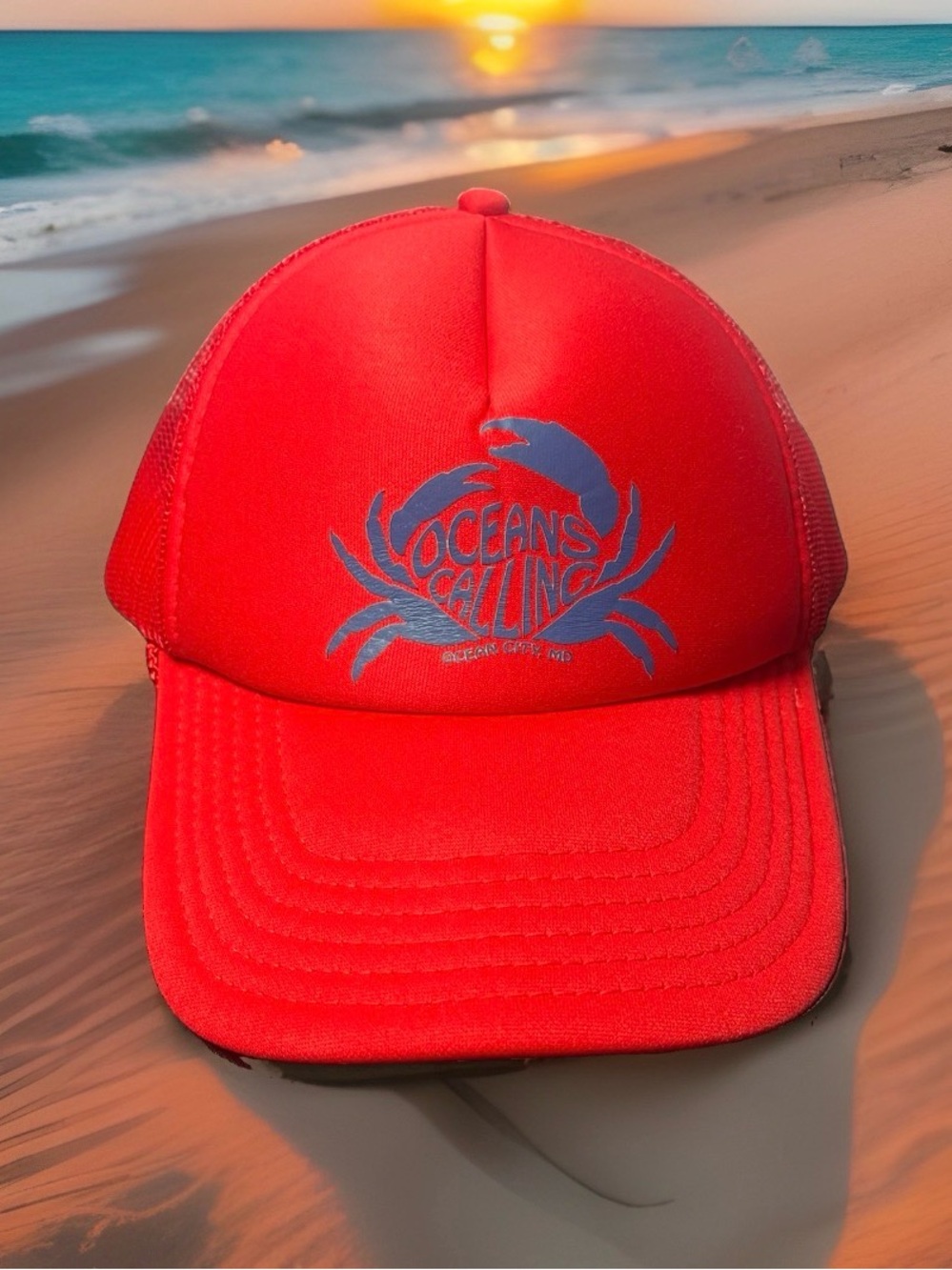 Red Oceans Calling Music Festival Hat Ocean City, MD NWOT Adjustable Back